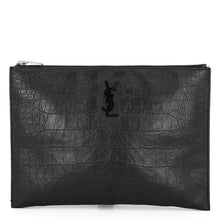 Load image into Gallery viewer, SAINT LAURENT PARIS Clutch Bag Black453249 Embossed Leather