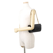 Load image into Gallery viewer, CELINE Cuill Triomphe Clutch ChainShoulder Bag Black Leather