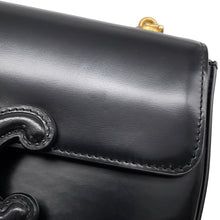 Load image into Gallery viewer, CELINE Cuill Triomphe Clutch ChainShoulder Bag Black Leather