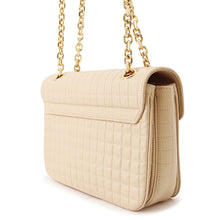 Load image into Gallery viewer, CELINE C Medium Quilted ChainShoulder Bag Beige187253BFC Leather