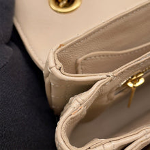 Load image into Gallery viewer, CELINE C Medium Quilted ChainShoulder Bag Beige187253BFC Leather