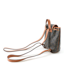 Load image into Gallery viewer, CELINE Triomphe Falco Backpack Black/Tan197662 PVC Leather