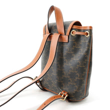 Load image into Gallery viewer, CELINE Triomphe Falco Backpack Black/Tan197662 PVC Leather