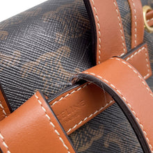 Load image into Gallery viewer, CELINE Triomphe Falco Backpack Black/Tan197662 PVC Leather