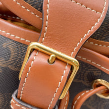 Load image into Gallery viewer, CELINE Triomphe Falco Backpack Black/Tan197662 PVC Leather