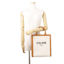 Load image into Gallery viewer, CELINE Vertical Cabas 2WAY Handbag Beige/Brown192082BNZ.02NT Canvas Leather Size Small