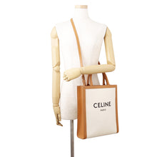 Load image into Gallery viewer, CELINE Vertical Cabas 2WAY Handbag Beige/Brown192082BNZ.02NT Canvas Leather Size Small