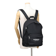 Load image into Gallery viewer, BURBERRY Logo Backpack Black/White8016109 Nylon Leather