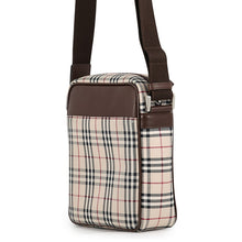 Load image into Gallery viewer, BURBERRY Nova Check Shoulder Bag Beige/Black/Red Canvas Leather