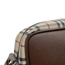 Load image into Gallery viewer, BURBERRY Nova Check Shoulder Bag Beige/Black/Red Canvas Leather