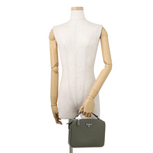 将图像加载到图库查看器中,PRADA Brique 2WAYBag Khaki2VH069 Saffiano LeatherLeather