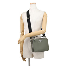 Load image into Gallery viewer, PRADA Brique 2WAYBag Khaki2VH069 Saffiano LeatherLeather