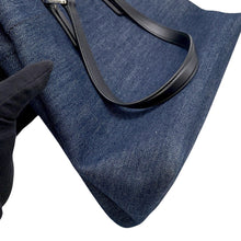 Load image into Gallery viewer, PRADA Tote Bag Indigo/Black1BG356 Denim Leather