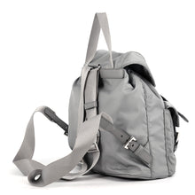 Load image into Gallery viewer, PRADA SEA-BEYOND Backpack Gray1BZ677 Nylon Saffiano LeatherLeather Size Small