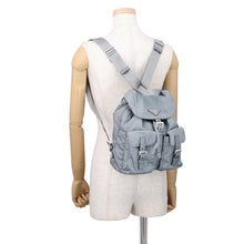 Load image into Gallery viewer, PRADA SEA-BEYOND Backpack Gray1BZ677 Nylon Saffiano LeatherLeather Size Small