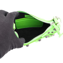 将图像加载到图库查看器中,BALENCIAGA Lucagol Mini Purse Shoulder Bag Neon Green69581423EIY3817 Croco embossed leather Size Mini