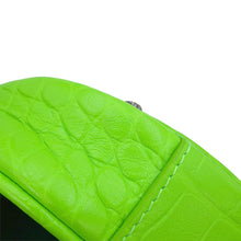将图像加载到图库查看器中,BALENCIAGA Lucagol Mini Purse Shoulder Bag Neon Green69581423EIY3817 Croco embossed leather Size Mini