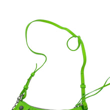 将图像加载到图库查看器中,BALENCIAGA Lucagol Mini Purse Shoulder Bag Neon Green69581423EIY3817 Croco embossed leather Size Mini