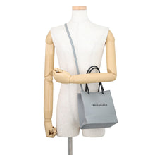 Load image into Gallery viewer, BALENCIAGA Shopping tote Gray5978580AI2N1160 Leather Size XXS