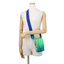 将图像加载到图库查看器中,LOUIS VUITTON Double Phone Pouch Illusion Blue/GreenM81223 Taurillon Leather
