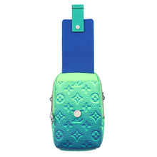 将图像加载到图库查看器中,LOUIS VUITTON Double Phone Pouch Illusion Blue/GreenM81223 Taurillon Leather