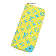 Load image into Gallery viewer, LOUIS VUITTON Zippy wallet Vertical Yellow/BlueM82005 Monogram Playground