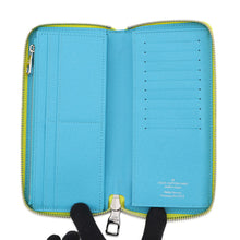 Load image into Gallery viewer, LOUIS VUITTON Zippy wallet Vertical Yellow/BlueM82005 Monogram Playground