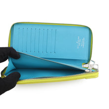 Load image into Gallery viewer, LOUIS VUITTON Zippy wallet Vertical Yellow/BlueM82005 Monogram Playground