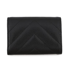 Load image into Gallery viewer, CHANEL Chevron Small Flap Compact Wallet BlackAP5202 Caviar Leather