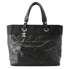 Load image into Gallery viewer, CHANEL Paris-Biarritz Tote BlackA34209 Leather Canvas Size MM