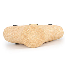 Load image into Gallery viewer, BALENCIAGA Beach bag Beige/Black Raffia Leather Size Medium