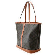 Load image into Gallery viewer, CELINE Triomphe Cabas Tote Bag Tan115072CAS.04LU PVC Leather Size Medium