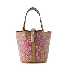 将图像加载到图库查看器中,HERMES Picotin Lock Lucky Daisy Chai/Rose/White Swift Leather Size micro