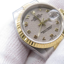 Load image into Gallery viewer, ROLEX Datejust W26mm Stainless Steel K18YG Ivory Con Pewter Dial69173