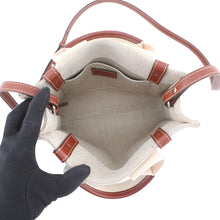 Load image into Gallery viewer, Chloe Woody 2WAY Bag Small Beige/BrownCHC22AS397I2690U Canvas Leather