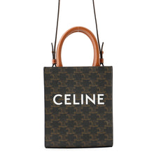 Load image into Gallery viewer, CELINE Triomphe Vertical Cover Mini Tan194372BZK.04LU PVC Leather Size Mini
