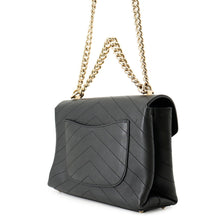 Load image into Gallery viewer, CHANEL Chevron ChainShoulder Black Leather