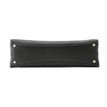Load image into Gallery viewer, CHANEL Chevron ChainShoulder Black Leather