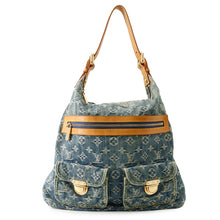 将图像加载到图库查看器中,LOUIS VUITTON Baggy Blue/YellowM95048 Monogram Denim Size GM