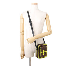 Load image into Gallery viewer, LOUIS VUITTON Christopher wearable wallet Noir/Brown/Neon YellowM80793 Monogram Macassar Canvas