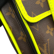 Load image into Gallery viewer, LOUIS VUITTON Christopher wearable wallet Noir/Brown/Neon YellowM80793 Monogram Macassar Canvas