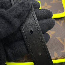 Load image into Gallery viewer, LOUIS VUITTON Christopher wearable wallet Noir/Brown/Neon YellowM80793 Monogram Macassar Canvas