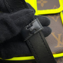 Load image into Gallery viewer, LOUIS VUITTON Christopher wearable wallet Noir/Brown/Neon YellowM80793 Monogram Macassar Canvas