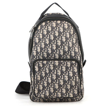 Load image into Gallery viewer, Dior Oblique Sling Bag Navy/Black/Beige Canvas Leather
