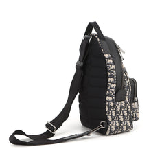 Load image into Gallery viewer, Dior Oblique Sling Bag Navy/Black/Beige Canvas Leather