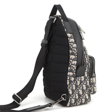 Load image into Gallery viewer, Dior Oblique Sling Bag Navy/Black/Beige Canvas Leather