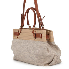 Load image into Gallery viewer, Ferragamo Gancini 2WAYBag Beige/Brown21C464 Canvas Leather