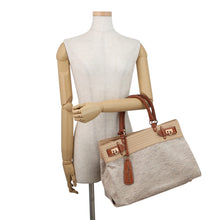 Load image into Gallery viewer, Ferragamo Gancini 2WAYBag Beige/Brown21C464 Canvas Leather