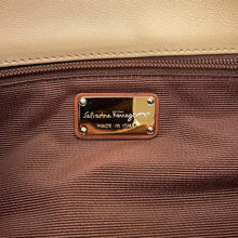 Load image into Gallery viewer, Ferragamo Gancini 2WAYBag Beige/Brown21C464 Canvas Leather
