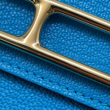 Load image into Gallery viewer, HERMES Roulis Roulis Slim Blue Frida Chevre Myzore Goatskin